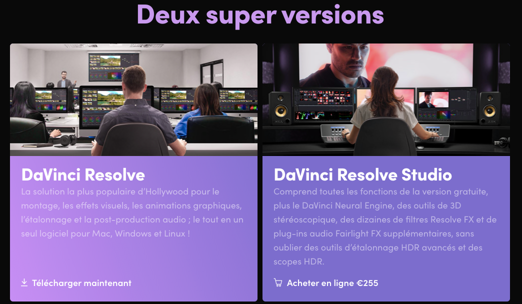 Resolve Prix © Black Magic Design