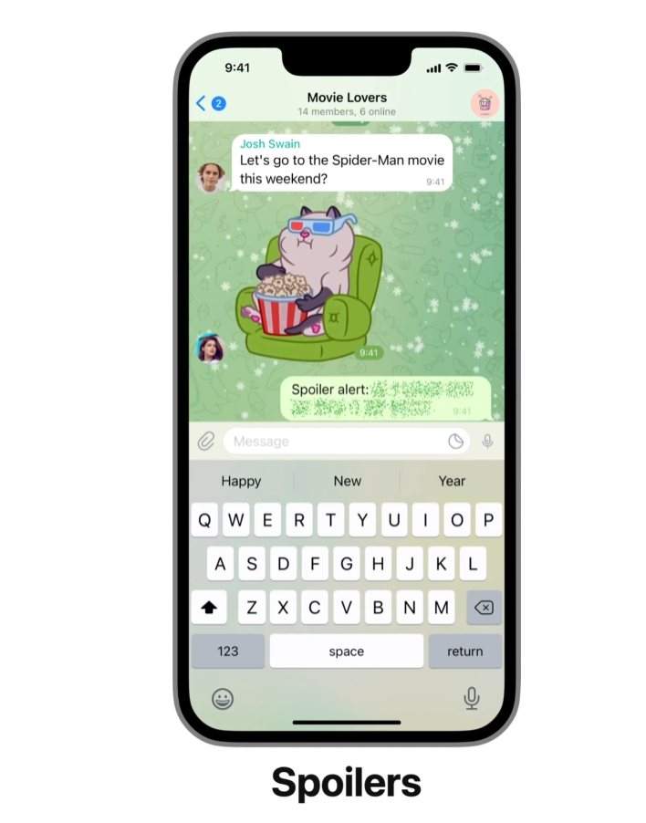 Telegram spoilers © © Telegram