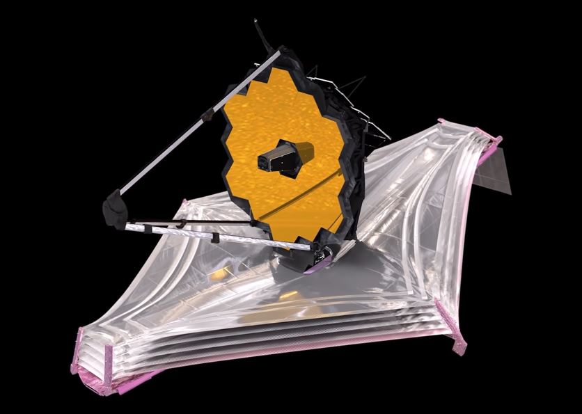 Une fois le déploiement totalement terminé, voici à quoi devrait ressembler le JWST. Une merveille... si tout se passe bien © NASA