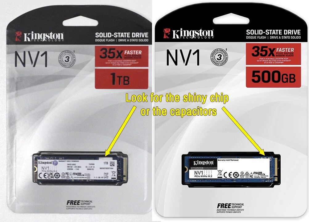 Kingston NV1 : différence de contrôleur © TechPowerUp