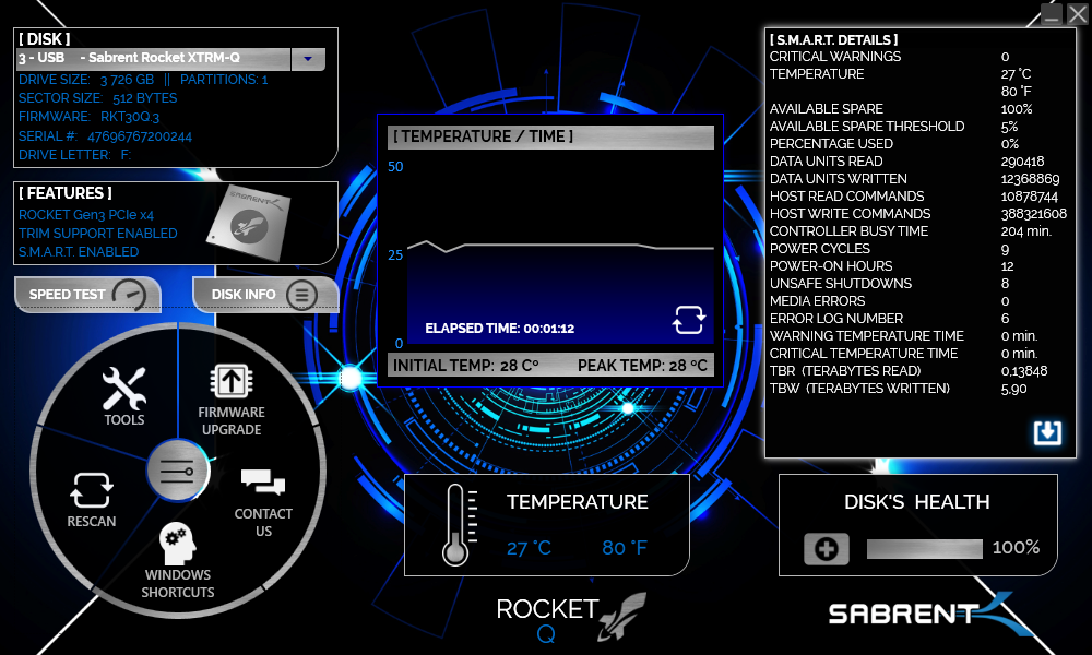 Sabrent Rocket XTRM-Q 4TB © Nerces