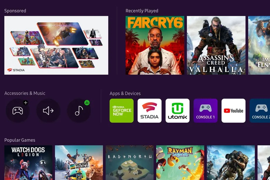 Les nouvelles TV Samsung accueilleront GeForce Now et Stadia nativement