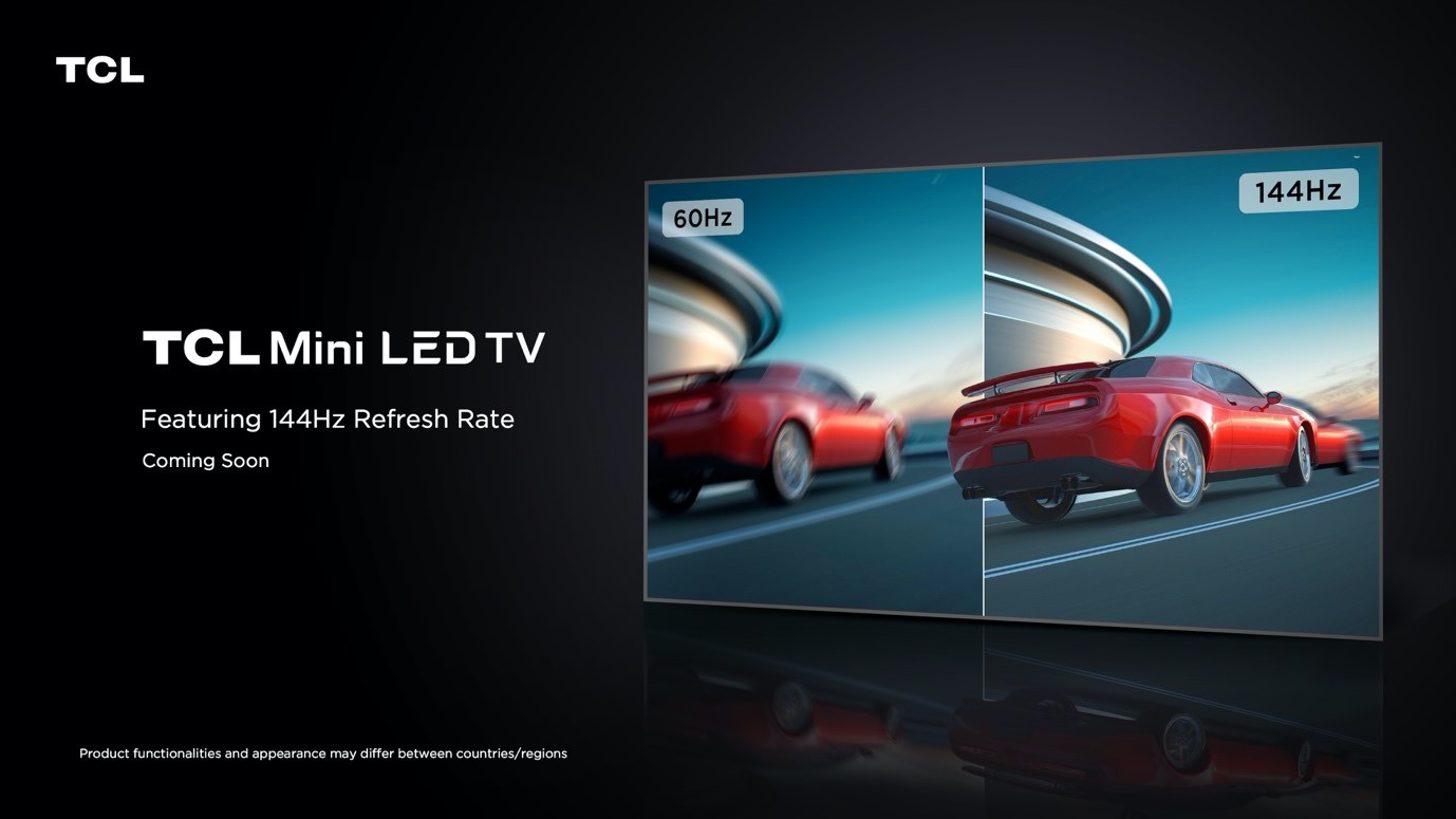 CES 2022 : TCL promet un taux de rafraîchissement à 144 Hz sur ses TV Mini-LED