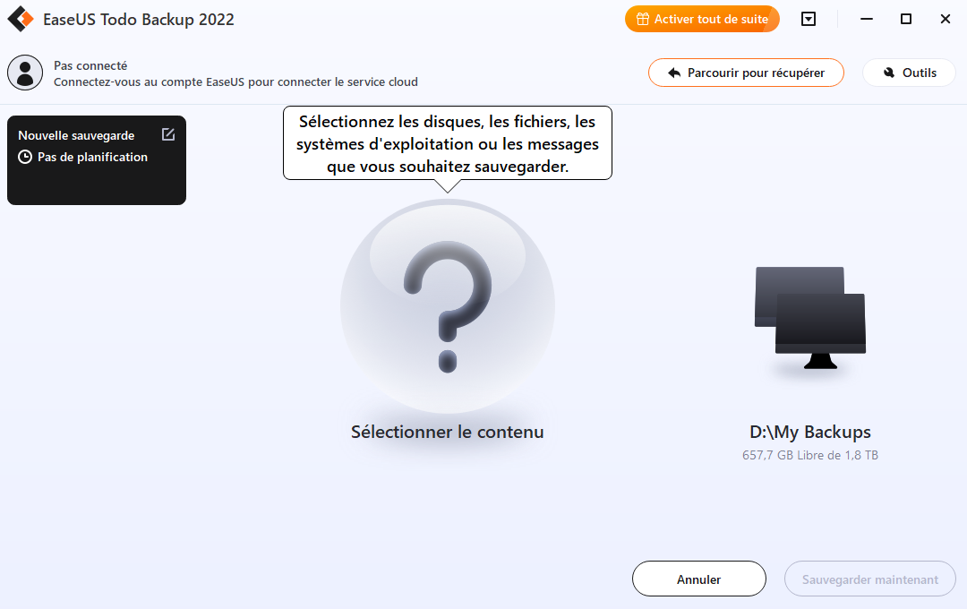 easeus todo backup home © Alexia Coué