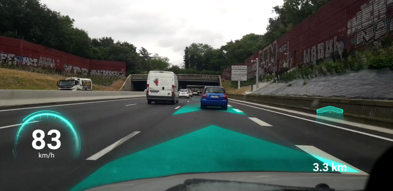 Les Toulousains d'Eyelights présentent un pare-brise augmenté pour aider les conducteurs