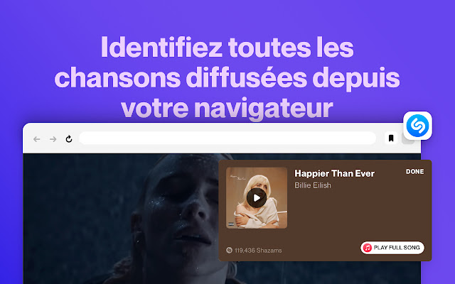 Shazam s'invite sur les navigateurs Chromium sous la forme d'une extension