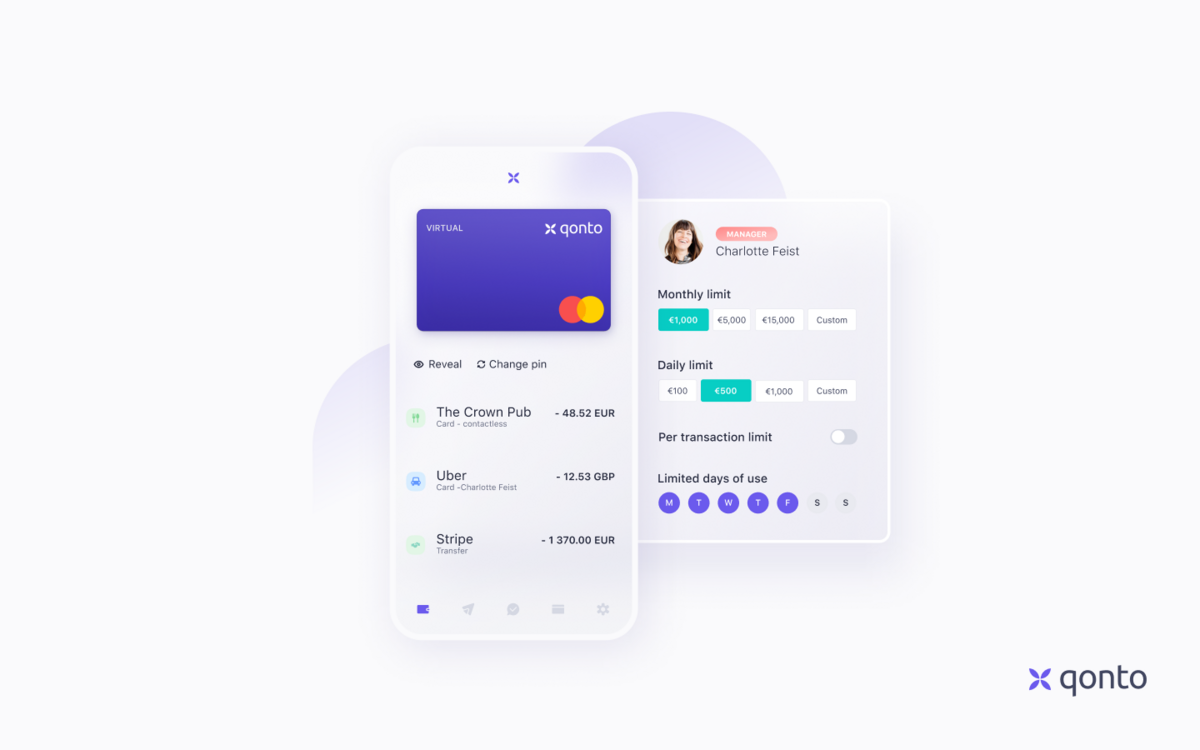 Qonto carte virtuelle © Qonto