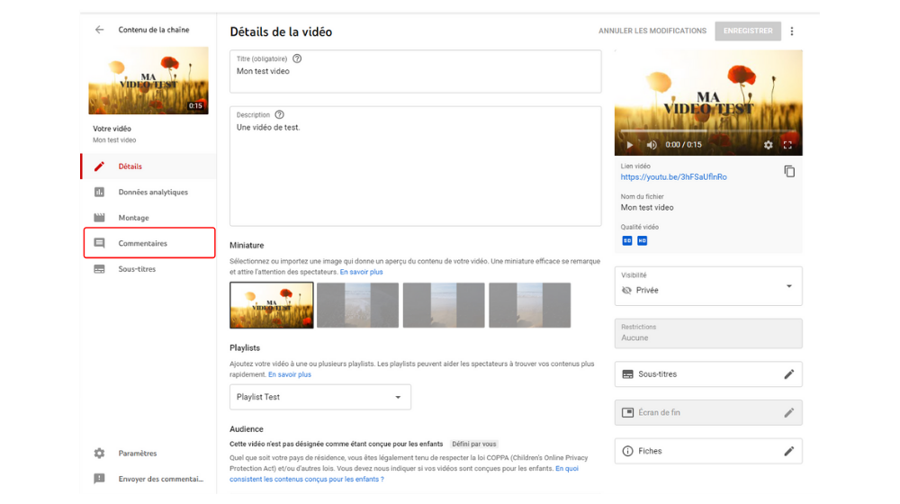 YT Details Comm © © Google / Youtube
