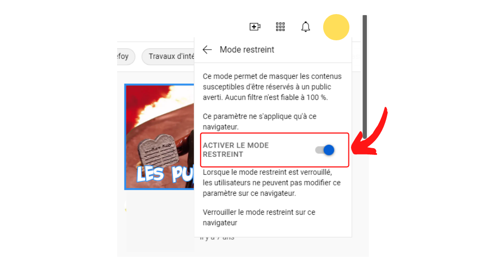YT Restreint 2 © © Google / Youtube