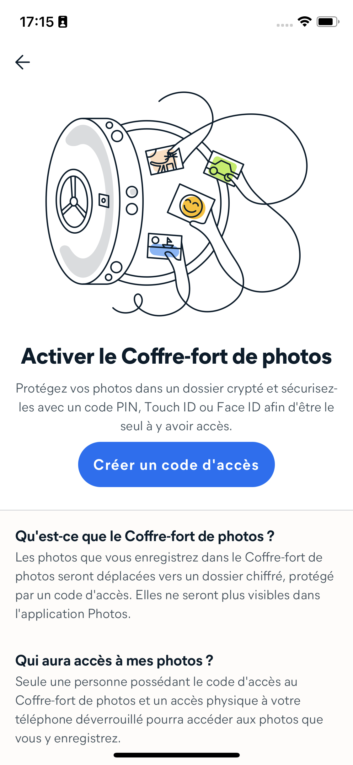 Avast One - Coffre-fort photos