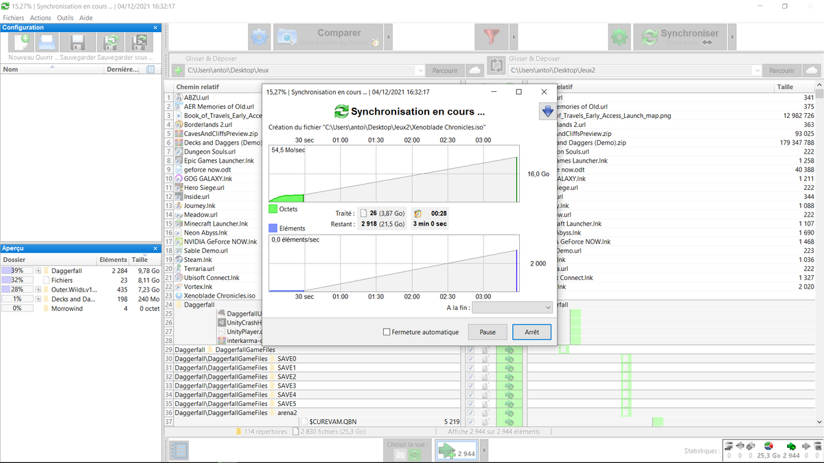 FreeFileSync - Interface