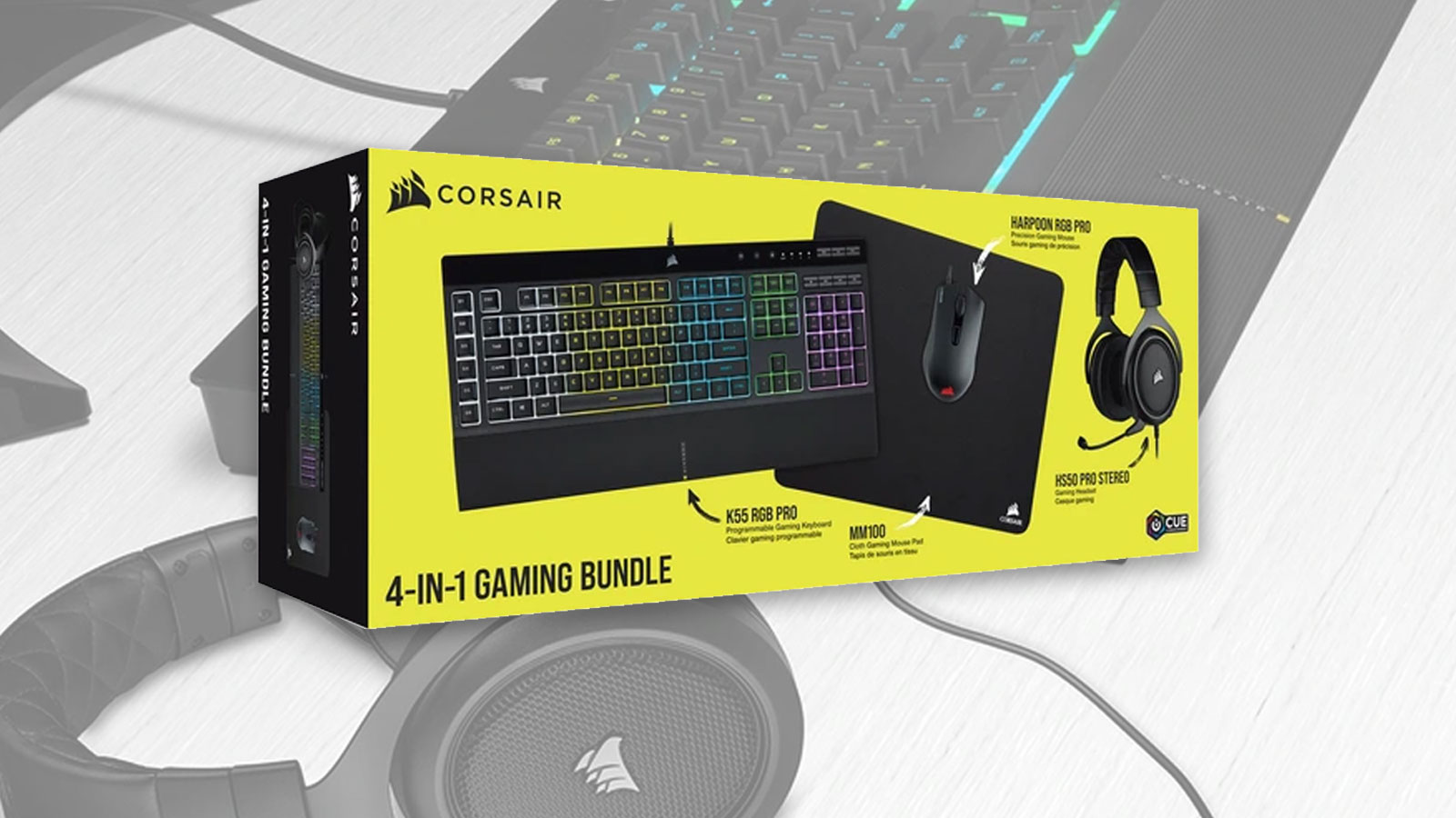Pack Gaming Combo - Clavier Gamer Filaire+Souris+Casque+Tapis