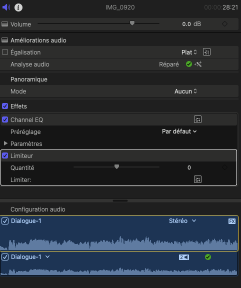 FCP audio © Apple