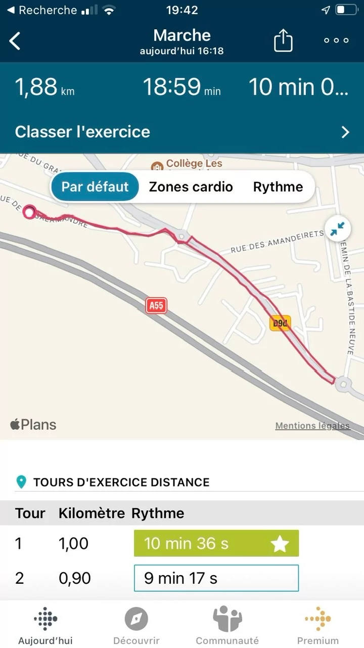 Appli Fitbit - Résumé activité 2 © Johan Gautreau