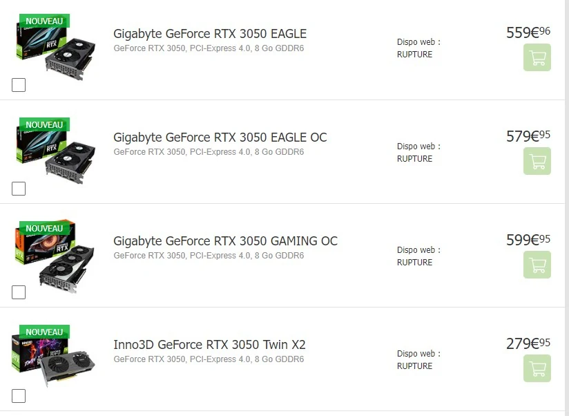materielRTX3050 © Materiel.net