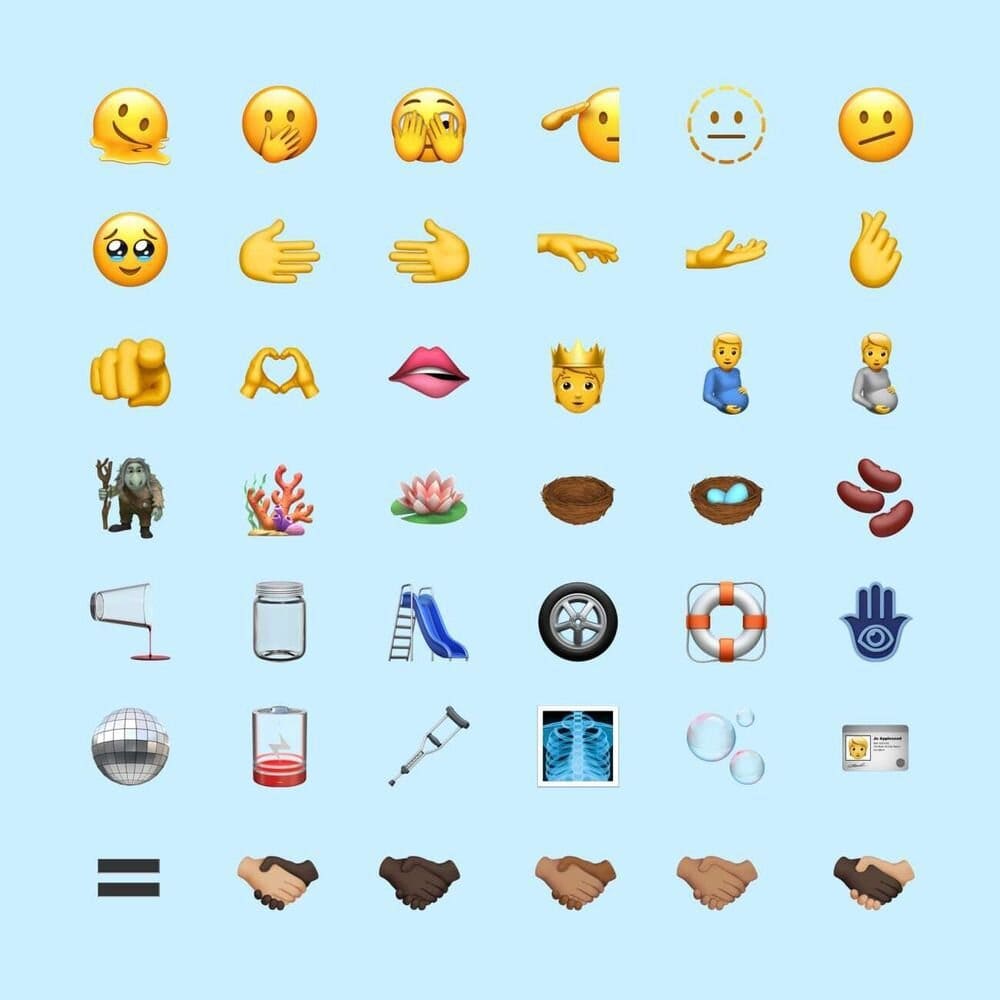 Nouveaux emojis iPhone © Emojipedia