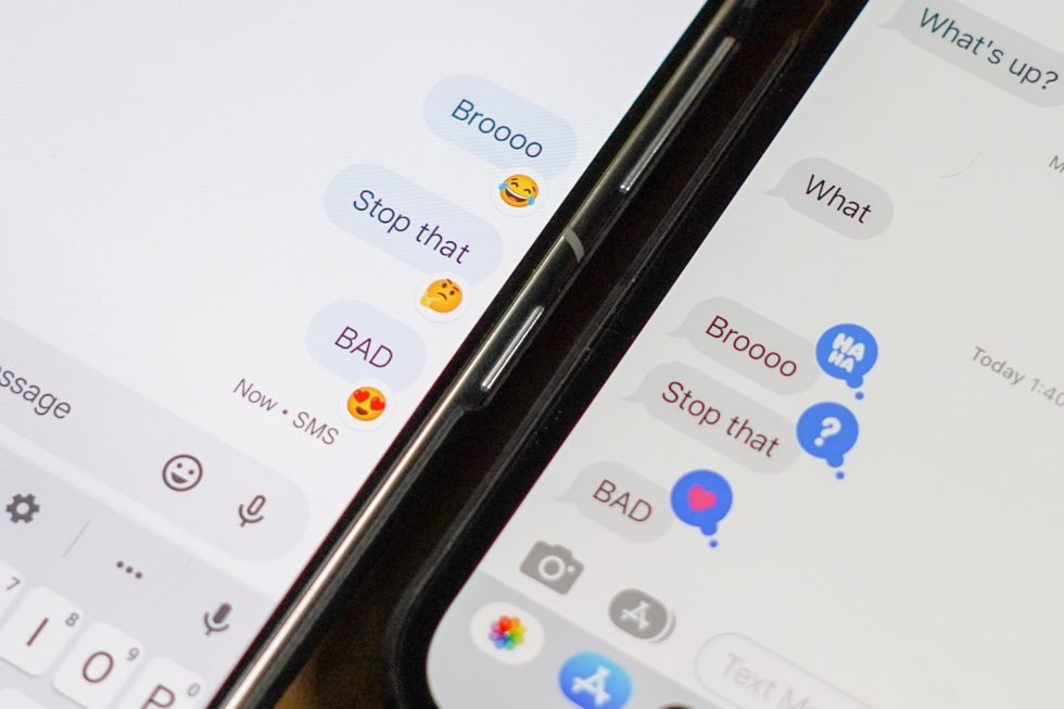 Les réactions d'iMessage débarquent sur la version bêta de Google Messages