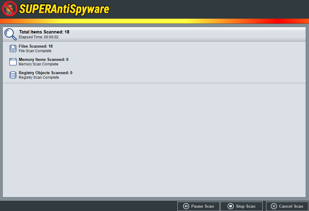 SuperAntiSpyware analyse © SuperAntiSpyware