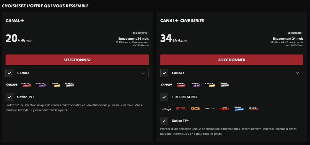 Canal+ offre © Capture d'écran