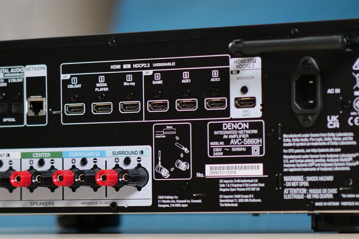 Test Denon AVC-S660H HDMI 8K