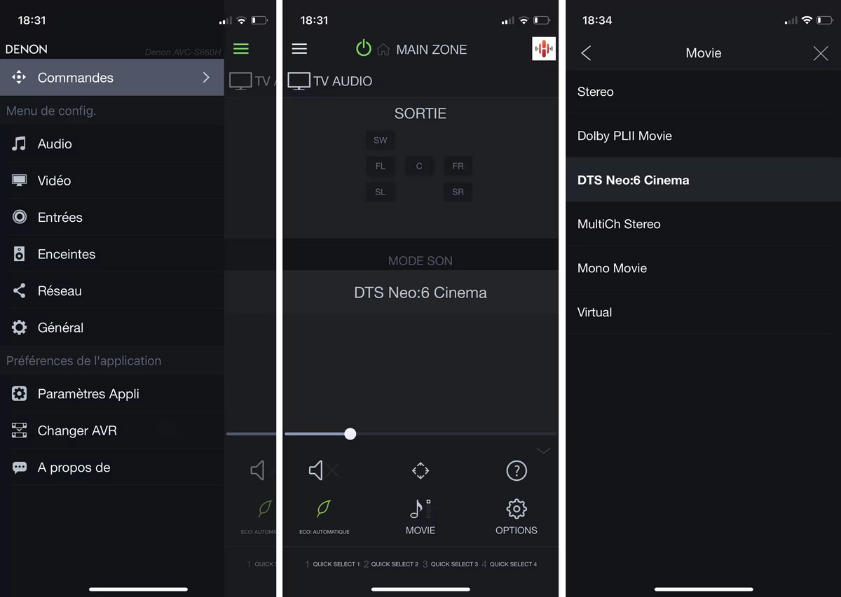 Test Denon AVC-S660H app AVR Remote