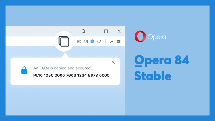 Opera 84 sécurise les données sensibles de votre presse-papier