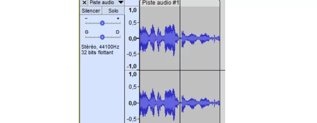 Audacity Croisement avec le zéro © Audacity