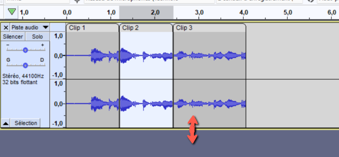 Audacity Taille piste © Audacity