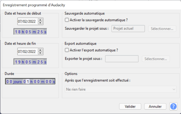 Audacity enregistrement programmé Comment programmer un enregistrement ou l’activer par le son © Audacity