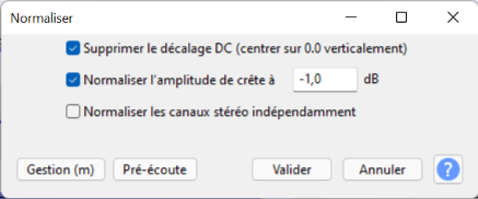 Audacity Normaliser Comment augmenter le volume d'un enregistrement trop silencieux © Audacity
