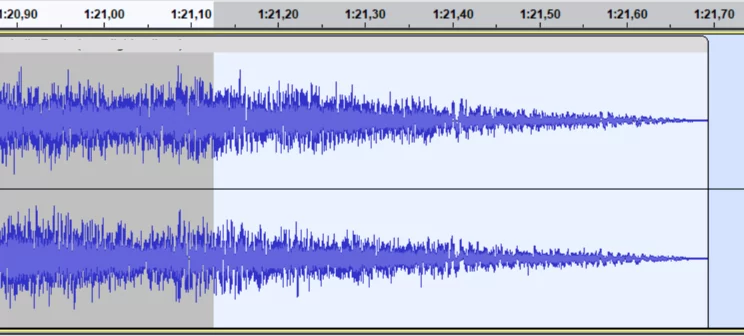 Audacity Après b fondu en fermeture Comment faire des fondus © Audacity