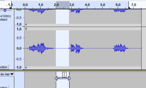 Audacity Marqueur Comment faire un fondu © Audacity