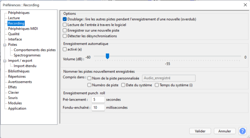 Audacity Préférence Comment gérer la latence.png © Audacity