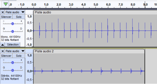 Audacity Deux pistes Comment gérer la latence © Audacity