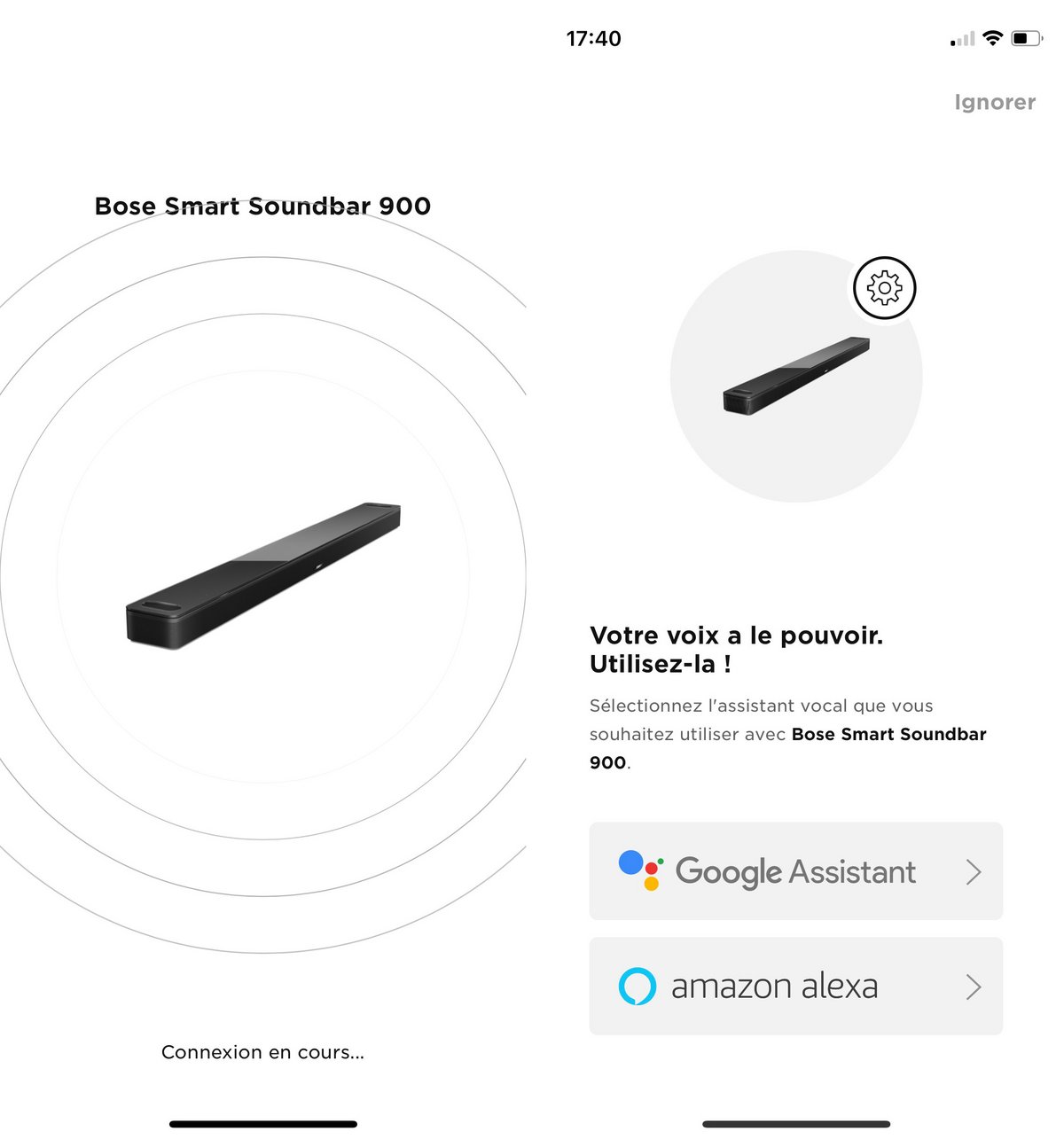 Test Bose Smart Soundbar 900 app1