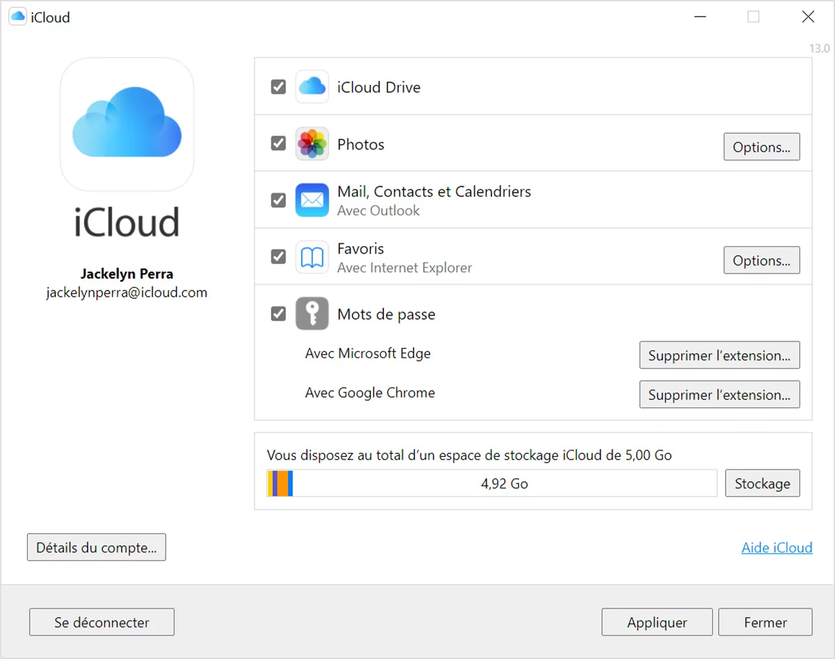 iCloud Windows © © Apple