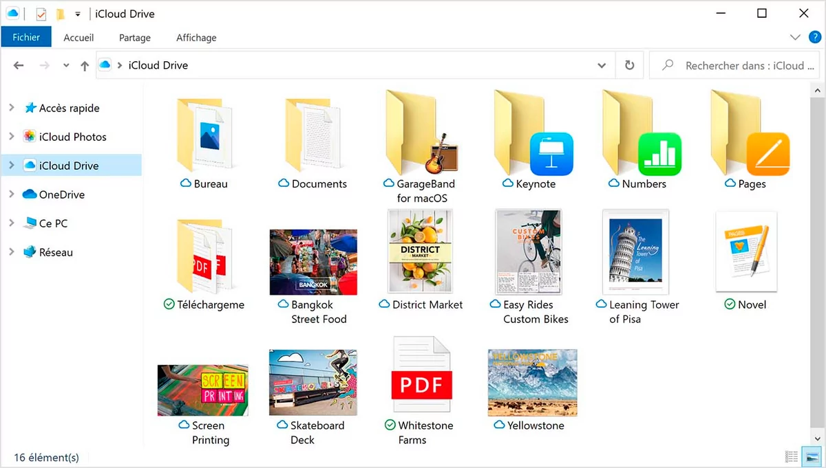 iCloud Windows © Apple