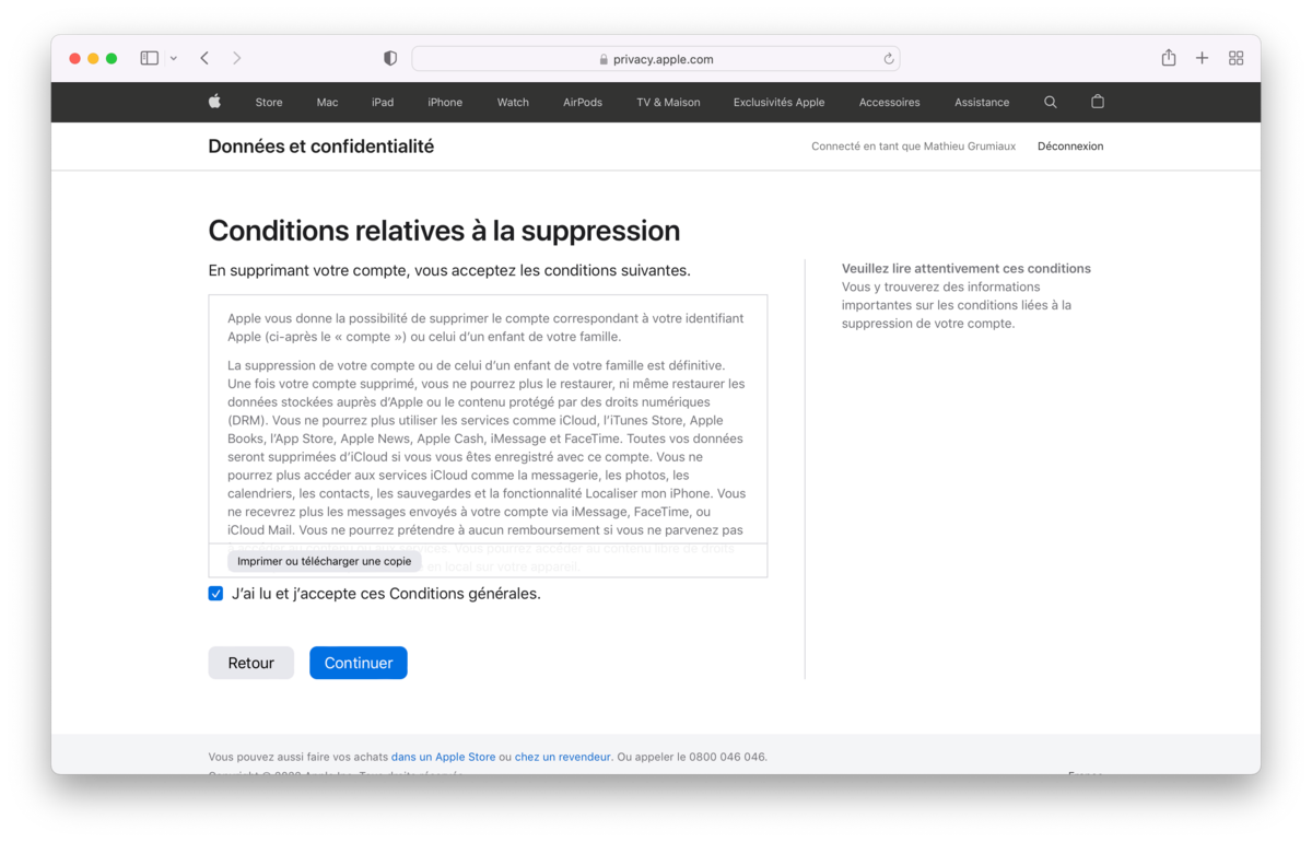 Suppression iCloud © © Clubic.com