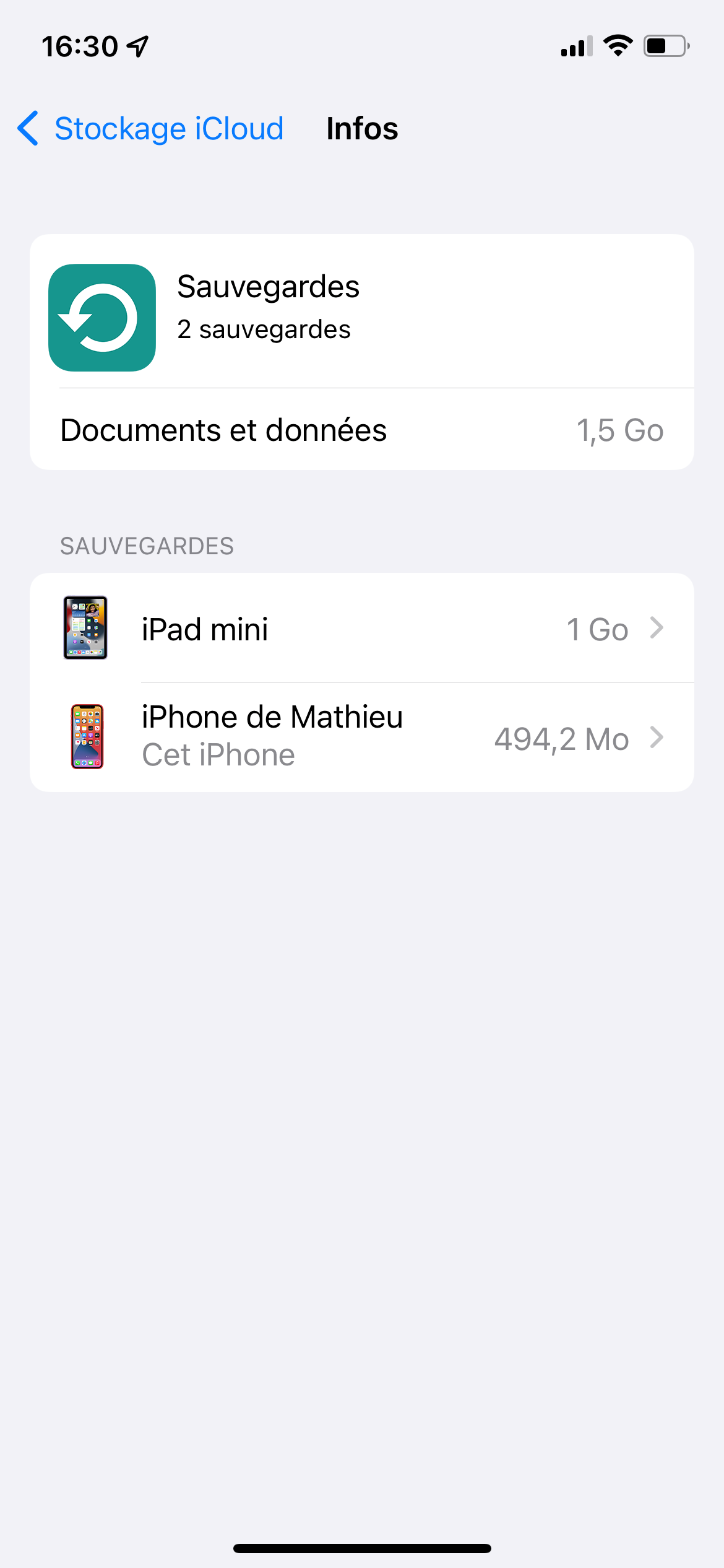 Sauvegarde iOS © © Clubic.com
