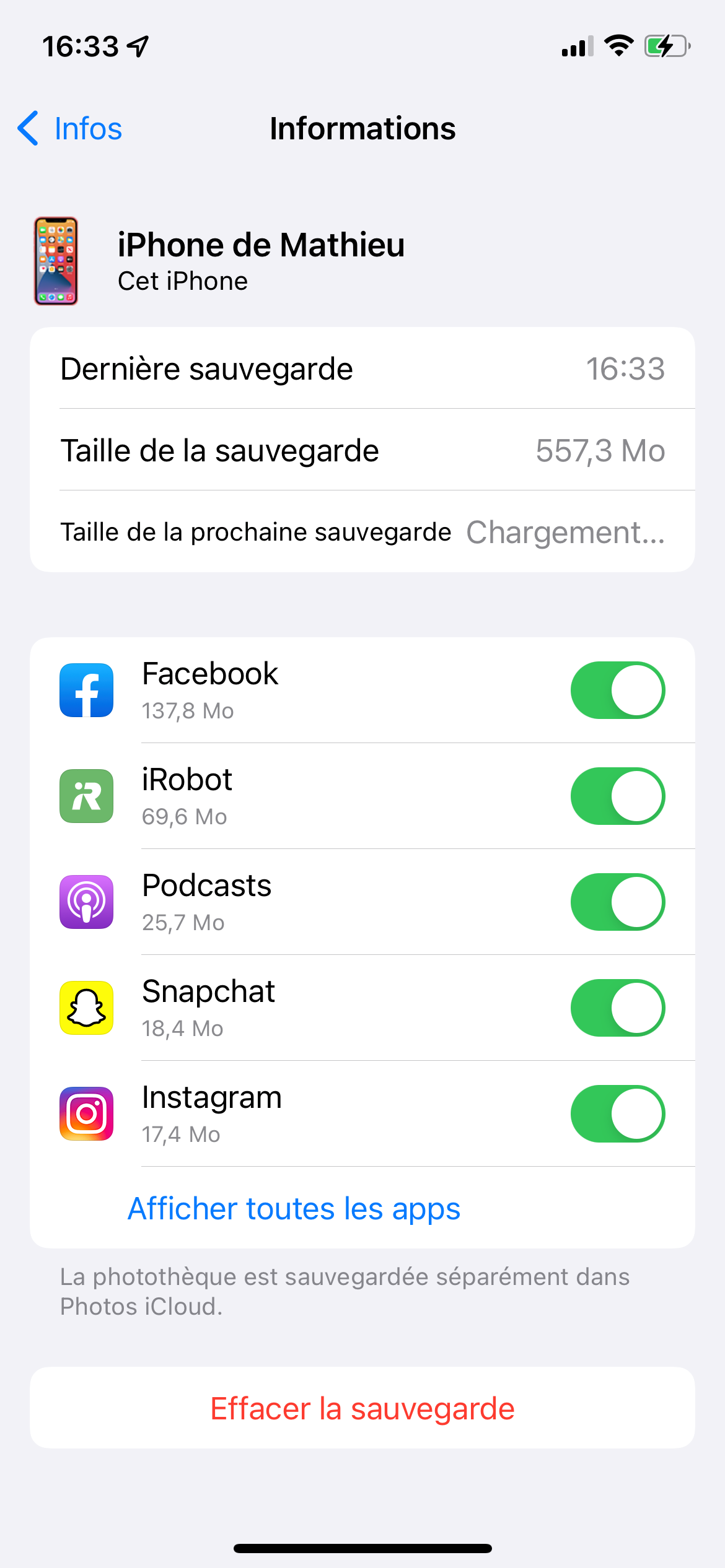 Sauvegarde iOS © © Clubic.com