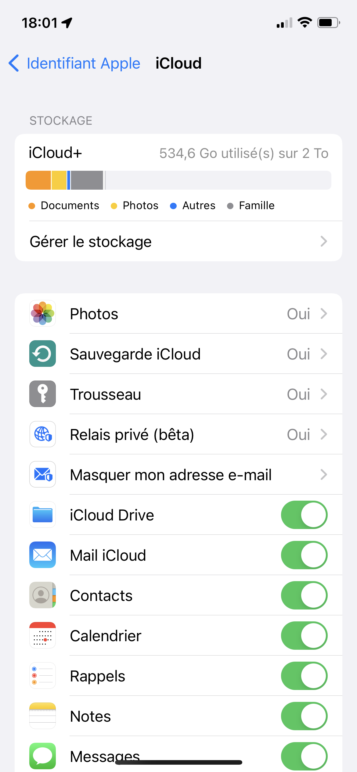 iCloud - Synchronisation des photos sur iOS accès iCloud