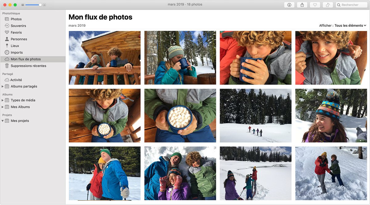 iCloud - Flux de photos © Apple