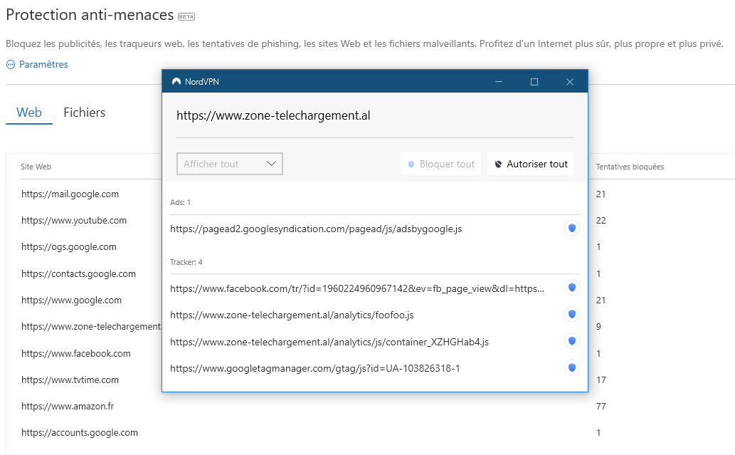 NordVPN protection anti-menaces