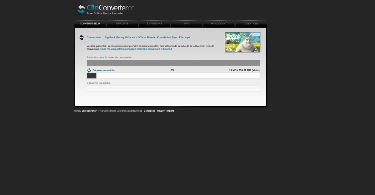 Clipconverter screen 3