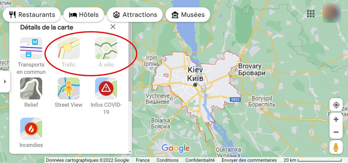 Google Maps Ukraine blocage © Clubic