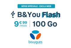 B&You Flash, un nouveau forfait sans engagement 100Go à 9,99€