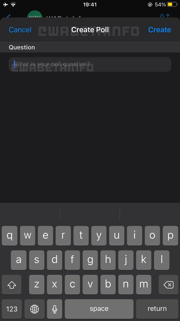 WhatsApp Sondage © Image : WEBetaInfo
