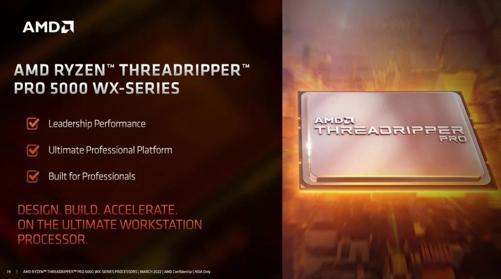 Présentation AMD Threadripper PRO 5000WX © AMD