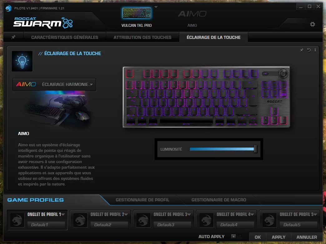 Roccat Vulcan TKL Pro © Nerces