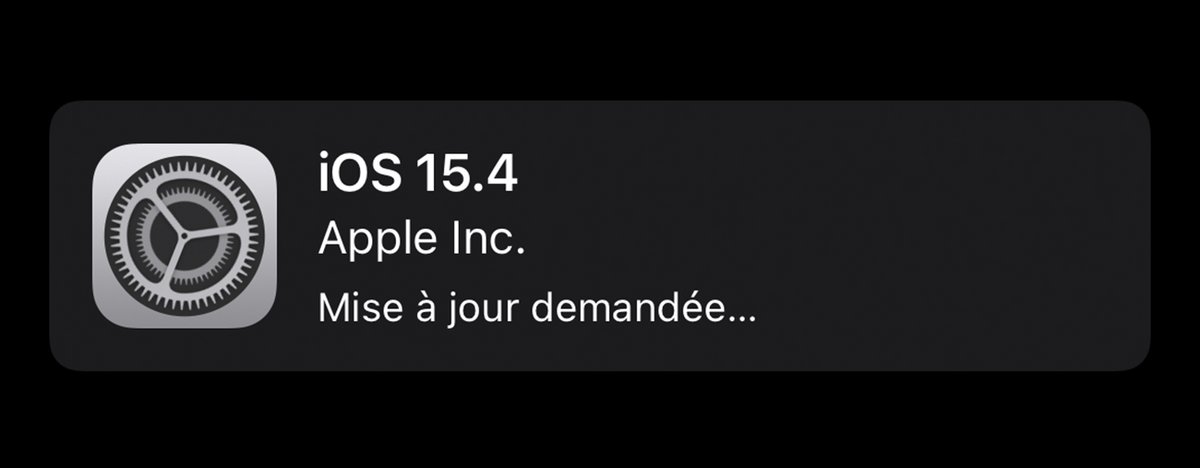 Mise à jour iOS 15.4 disponible
